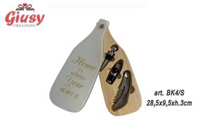 Set Vino In Scatola In Legno E Vetro 28,5x9,5xH.3 Cm Completo Di Scatola 1*16