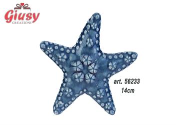 Stella Marina In Porcellana Color Blu H.14 Cm 4*72
