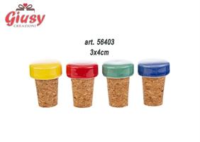 Set 4 Tappi In Porcellana Decoro Circus 4 Soggetti Assortiti 3x4 Cm 4*288