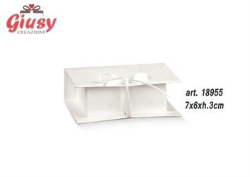 Book Portaconfetti Decoro Fibra Bianco 7x6x3 Cm 10*200