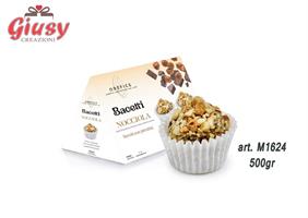 Confetti Bacetti Con Anima Alla Nocciola E Cioccolato Al Latte E Granelle Di Nocciola Gr.500 (CIRCA 65PZ)