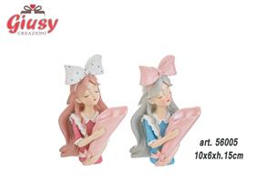 Vaso Ragazza In Resina 2 Soggetti Assortiti 10x6xH.15 Cm 2*16