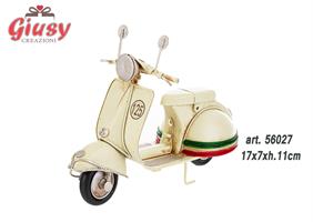 Moto In Metallo Modello 125 Color Bianco 17x7xH.11 Cm 1*48