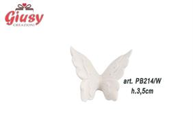 Calamita Farfalla In Porcellana Color Bianco H.3,5 Cm 12*288