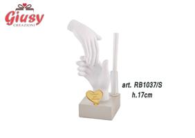 Profumatore Hand & Hand In Resina Con Luce Led H.17 Cm Completo Di Scatola 1*24