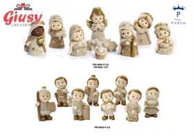 Set 8 Personaggi Presepe In Resina h.6,2 Cm 2*24