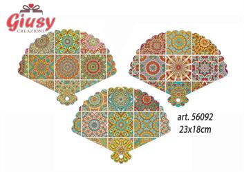 Mattonella Poggia Pentola In Ceramica Decoro Arya 3 Soggetti Assortiti 23x18 Cm 6*48