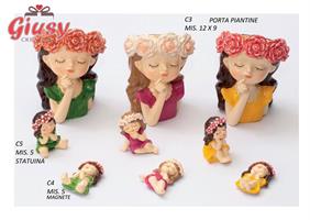 Bimbe In Resina 3 Soggetti Assortiti 4xH.4,7 Cm 12*144