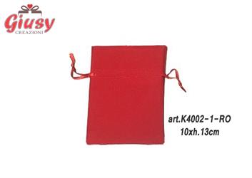 Sacchetto In Cotone Color Rosso 10xH.13 Cm 10*500