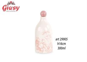 Oliera Da 300 Ml In Porcellana Decoro Toile De Jouy Color Cipria H.16 Cm Completo Di Scatola 6*48