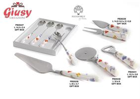 Rotella Per Pizza In Porcellana Decoro Farfalle H.16 Cm Completo Di Scatola 1*36