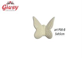 Magnete Farfalla In Porcellana Color Bianco 5xH.5 Cm 24*216