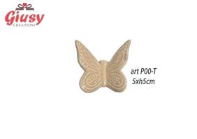 Magnete Farfalla In Porcellana Color Tortora 5xH.5 Cm 24*216
