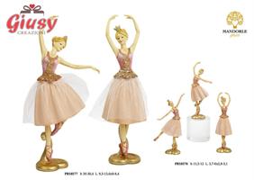 Principessa Ballerina In Resina Sulle Punte 2 Soggetti Assortiti H.30,4 Cm 2*8
