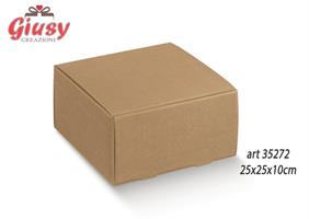 Scatola Decoro Onda Color Avana 25x25xH.10 Cm 50*50