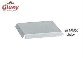 Fondino Rialzato Decoro Fibra Bianco 8x8 Cm 10*200