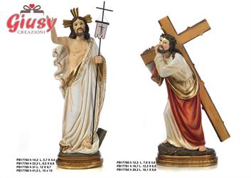 Statuina Cristo Risorto In Resina H.22,2 Cm 3*24