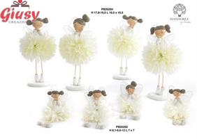 Fatina Spiritosa In Resina Con Abiti In Stoffa 4 Soggetti Assortiti H.19,5 Cm 4*60