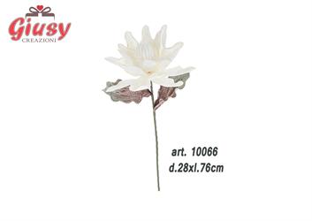 Fiore Artificiale Color Bianco Diametro 28 x Lunghezza 76 Cm 8*96