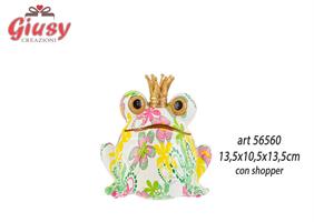 Salvadanaio Gufo In Resina Flowercolor 13,5x10,5x13,5 Cm Completo Di Shopper 1*24