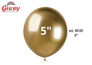 Busta Da 50 Palloncini In Lattice Da 5 Metallic Colors Oro 6*200