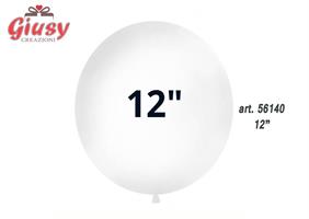 Busta Da 50 Palloncini In Lattice Da 12 Matte Colors Bianco 6*100
