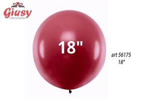 Busta Da 25 Palloncini In Lattice Da 18 Matte Colors Rosso Bordeaux 6*50