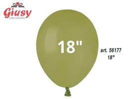 Busta Da 25 Palloncini In Lattice Da 18 Matte Colors Verde Oliva 6*50