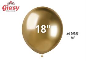 Busta Da 25 Palloncini In Lattice Da 18 Metallic Colors Oro 6*50