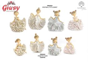 Calamita Ballerina Spiritosa  Con Vestito Ampio In Resina 4 Soggetti Assortiti H.7,5 Cm 12*192