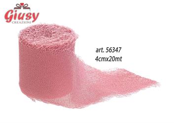 Nastro In Chiffon Color Rosa Antico 4x20 Metri 6*120