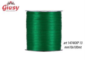 Nastro Doppio Raso Color Verde Scuro Mm10x100 Metri
