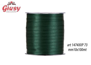 Nastro Doppio Raso Color Verde Mm10x100 Metri