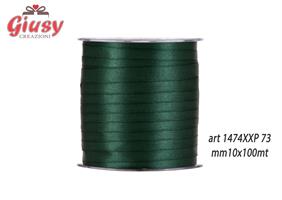 Nastro Doppio Raso Color Verde Mm10x100 Metri