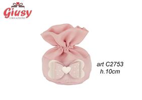 Sacchetto Point Bag In Cotone Color Rosa H.10 Cm 12*480