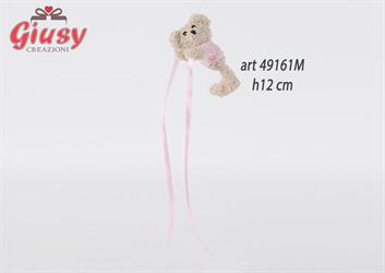 Orsetta Peluche Con Nastri Rosa H.12 Cm 12*144