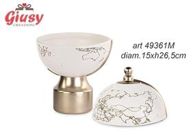 Mappamondo Bianco Svuotatasche In Ceramica Collezione Dolomite15xH.26,5 Cm Completo Di Scatola 1*16