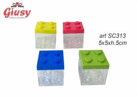 Cube Box In Pvc 4 Colori Assortiti 5x5xH.5 Cm 12*240