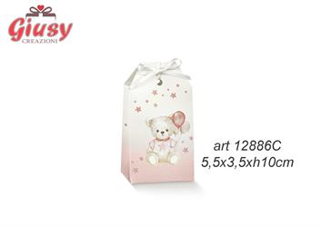 Tag Linea Orsetta Con Palloncini Color Rosa 5,5x3,5xH.10 Cm 10*200