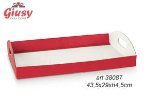 Cesto Lino Colore Rosso 43,5x29xH.4,5 Cm 1*30