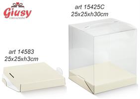 Scatola In Pvc 25x25xH.30 Cm 2*50 Fondo Non Incluso