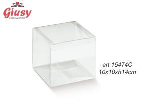 Scatola Automatica In Pvc Trasparente 10x10xH.14 Cm 10*200