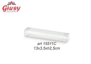 Portaconfetti In Pvc Trasparente 13x3,5xH.2,5 Cm 10*200