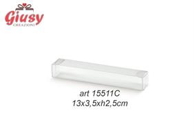 Portaconfetti In Pvc Trasparente 13x3,5xH.2,5 Cm 10*200
