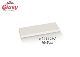 Fondino Rialzato Decoro Fibra Bianco 16x8 Cm 10*200
