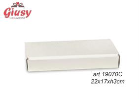 Scatola Automontante Per Cornici Decoro Fibra Bianca 22x17xH.3 Cm 50*50