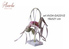 Ginnasta Aerea In Porcellana Di Capodimonte Con Body Rosa 16xH.21 Cm Completa Di Scatola Cilindrica