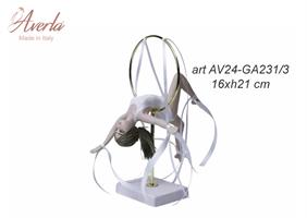Ginnasta Aerea In Porcellana Di Capodimonte Con Body Azzurro 16xH.21 Cm Completa Di Scatola Cilindrica