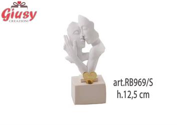 Coppia New Art In Resina Con Led H.12,5 Cm Completo Di Astuccio 1*48