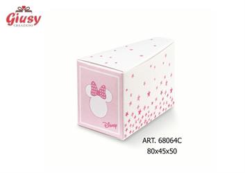 Porta Confetti Fetta Torta Minnie 8x4,5x5 Cm Colore Rosa E Bianco 10*200